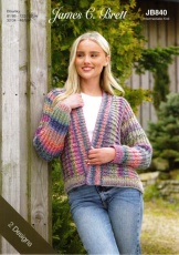 Knitting Pattern - James C Brett JB840 - Marble Chunky - Ladies Cardigans